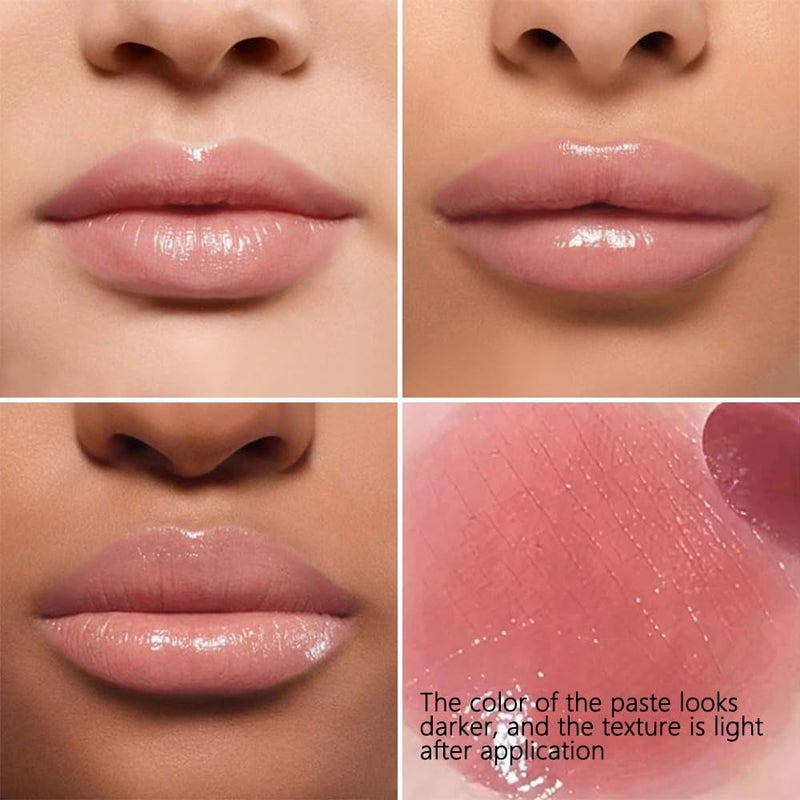 FeiCuiYun Pink Honey Tinted Lip Balm Lip Gloss Lipstick, Sheer Hydrating Lip Gloss Tint, Moisturizing Lip Color for All Skin Tones, Nourishing Lip Balm with a Hint of Natural Black Cherry - Image 3