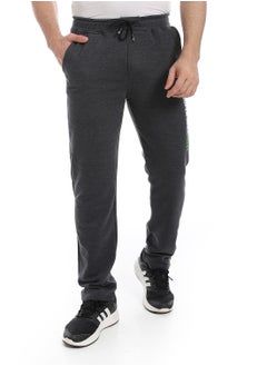 Andora Soft Printed Cotton Pants _ Heather Lead Grey  - Image 1