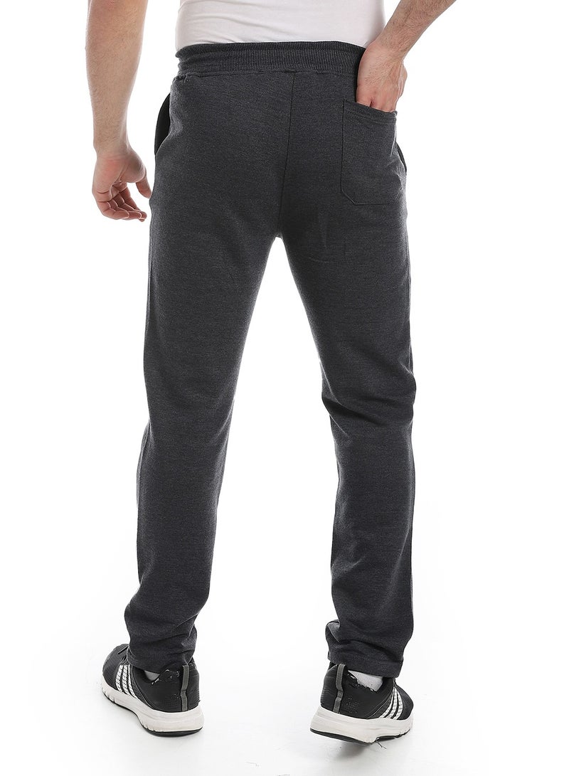 Andora Soft Printed Cotton Pants _ Heather Lead Grey - Image 3