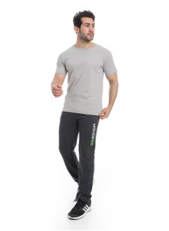 Andora Soft Printed Cotton Pants _ Heather Lead Grey  - Image 5