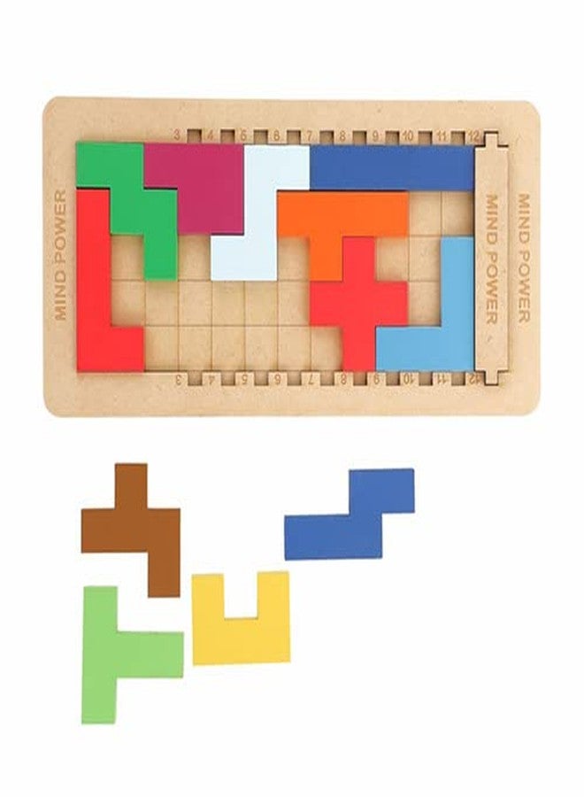 Chanak Mind Power Game for Kids, Wooden Jigsaw Tetris Puzzle, Brain Booster Building Blocks, Russian Block Puzzle for Kids, Suitable for Kids Above 6 Years, BIS Approved - Image 1