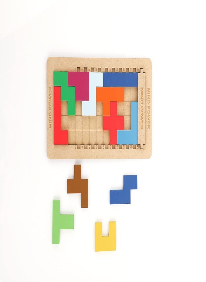 Chanak Mind Power Game for Kids, Wooden Jigsaw Tetris Puzzle, Brain Booster Building Blocks, Russian Block Puzzle for Kids, Suitable for Kids Above 6 Years, BIS Approved - Image 4
