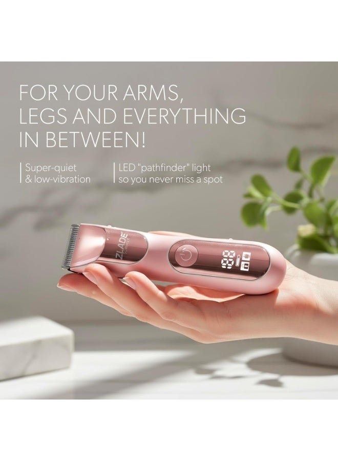 زلاد ماكينة حلاقة بيكيني صيفية برو للنساء من زليد بشفرات سيراميك ناعمة وشحن سريع بمنفذ - - Image 4