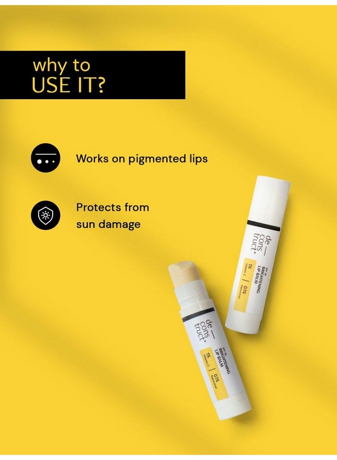 Deconstruct بلسم شفاه مضيء مع SPF 30 | يحتوي على 1% فيتامين C + 0.1% ريسورسينول لشفاه وردية لامعة وناعمة كالمخمل | بلسم شفاه للنساء والرجال، للبشرة المختلطة - 4 غم لكل منهما، عبوة من 2 - Image 5