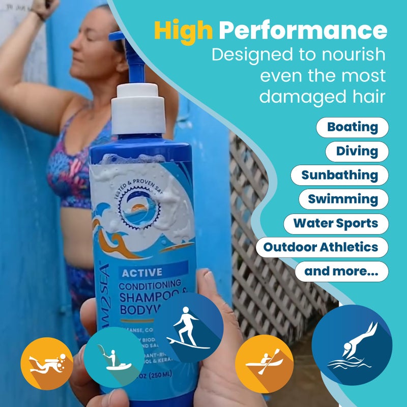 STREAM 2 SEA 3 in 1 Shampoo Body Wash and Conditioner, Reef Safe, All Natural and Organic Camping Shampoo and Liquid Soap, Skin and Hair Care for Men and Women, Sulfate and Paraben Free, 32 oz - Image 4