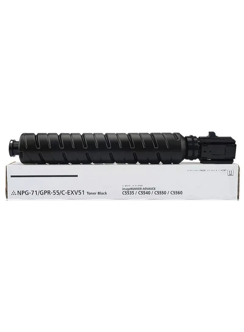 Toner Cartridge C-EXV 51 High Yield Toner Cartridge (1-Pack) Compatible with Printer Canon IR ADV C5535, IR ADV C5535i, IR ADV C5540i, IR ADV C5550i, IR ADV C5560i (BLACK) - Image 1