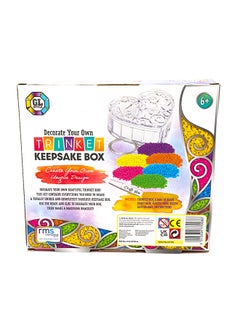 RMS Gl Dyo Trinket Box – Diy Decorate Your Own Keepsake Box Kit For Girls – Includes Beads And Glue  - Image 3