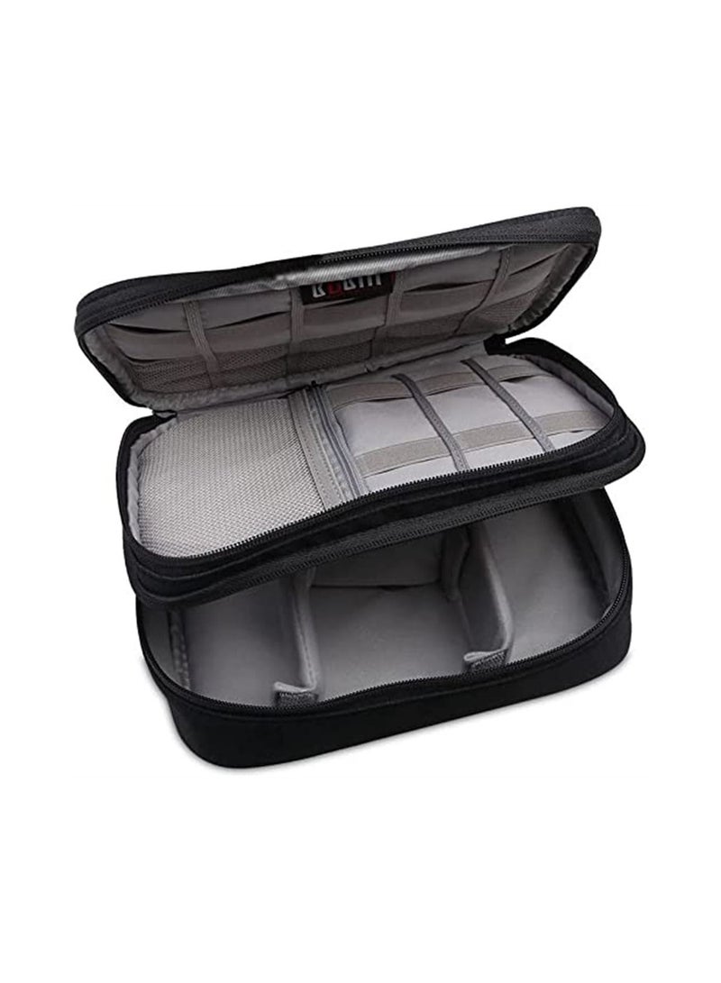 SYOSI Electronic Accessories Bag, Digital Gadget Organizer Case, Travel Gear Storage Carrying Sleeve Pouch for Cable, USB, Earphones, Portable Hard Drives, Power Banks, Adapters or Camera Accessories  - Image 4