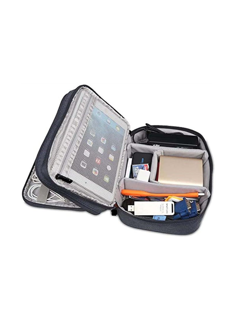 SYOSI Electronic Accessories Bag, Digital Gadget Organizer Case, Travel Gear Storage Carrying Sleeve Pouch for Cable, USB, Earphones, Portable Hard Drives, Power Banks, Adapters or Camera Accessories  - Image 3