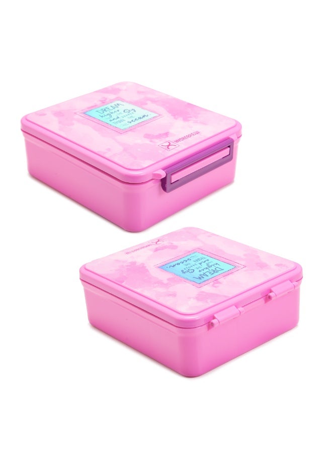 HYDROBREW صندوق غداء هيدروبرو Bento مع جرة طعام فولاذية - وردي حلم - Image 4