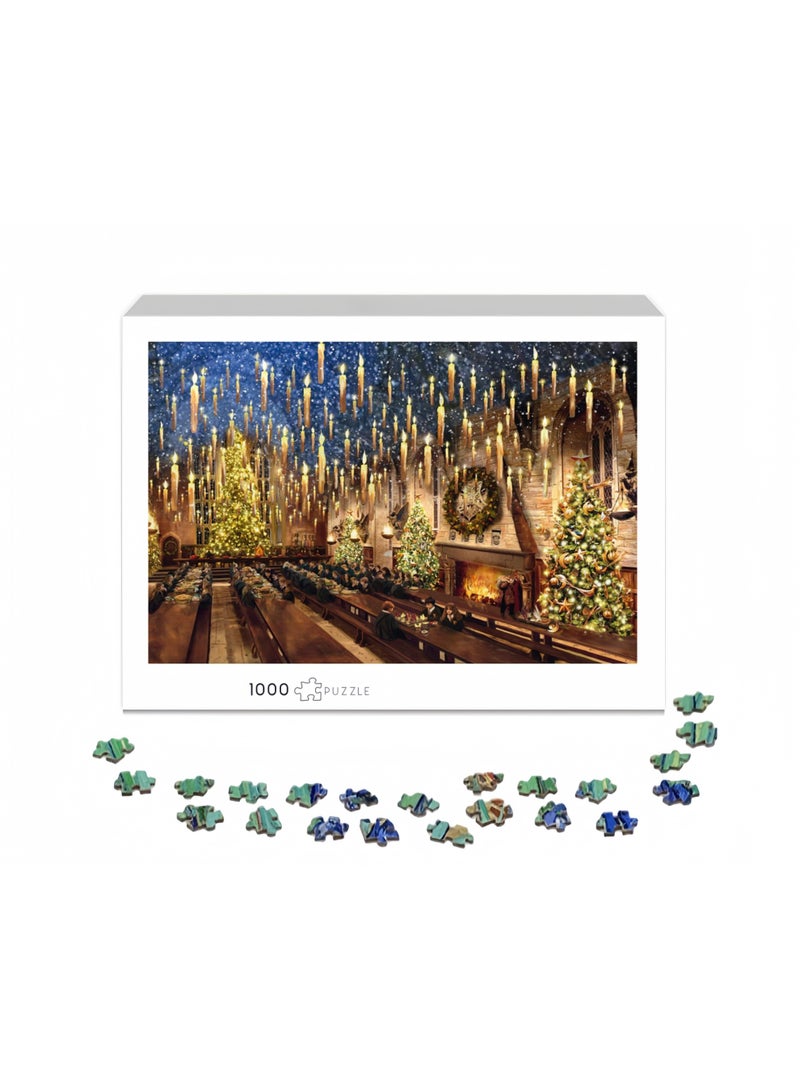 1000 قطعة من ألغاز هاري بوتر بحجم أكاديمية هوجوورتس - ألغاز فنية رائعة، مثالية للترفيه العائلي والديكور - Image 1