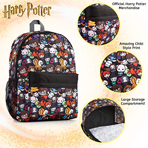 Harry Potter Backpack for Boys Girls Teens with Chibi Character Print Daypack Backpacks School Bag for Sports Travel School Supplies Gifts for Kids - Image 3
