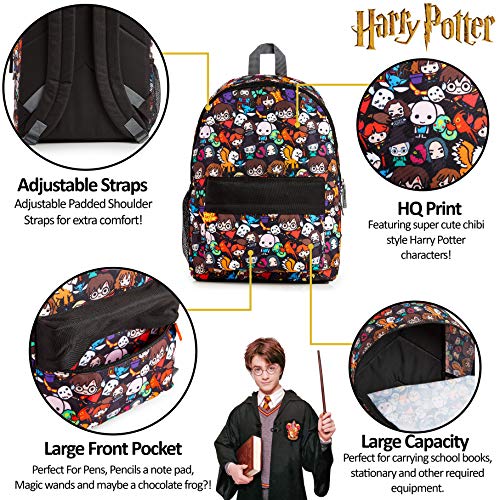 Harry Potter Backpack for Boys Girls Teens with Chibi Character Print Daypack Backpacks School Bag for Sports Travel School Supplies Gifts for Kids - Image 5