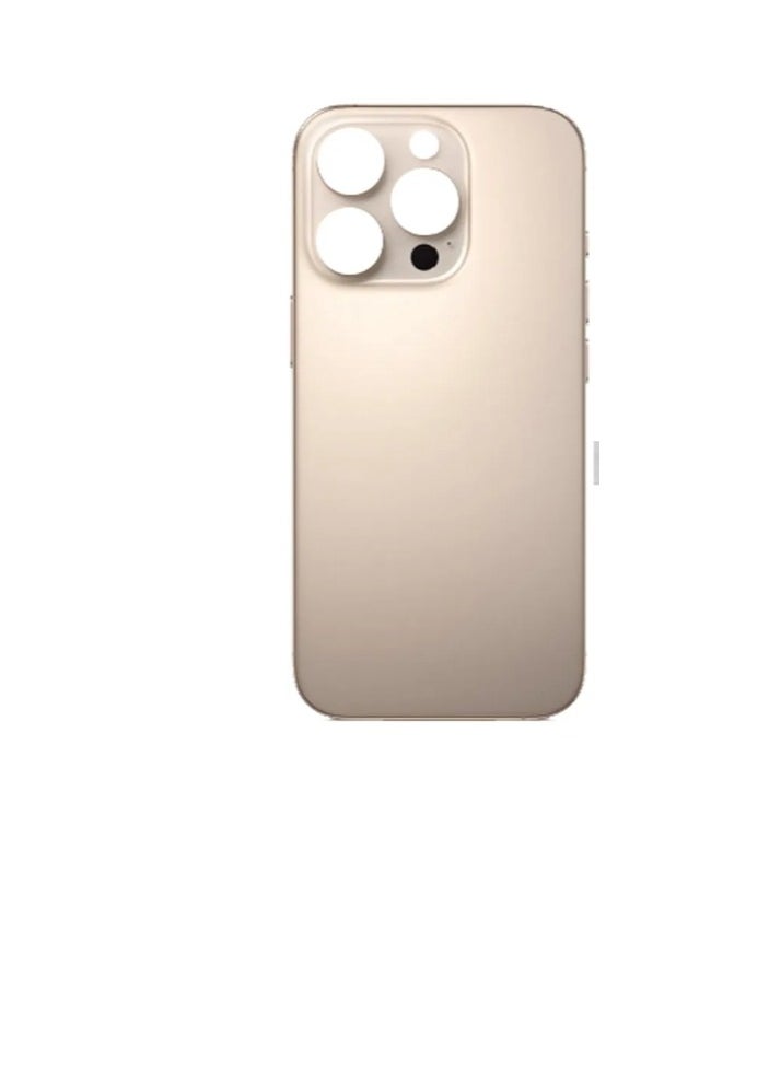 Generic - Back Glass For iphone 16 Pro Back gold Battery Cover Rear Door     For iphone 16 Pro  Back  gold Housing Replacement Parts - Image 1