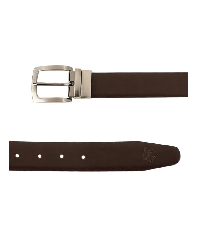 ZEVORA Reversible Vegan Leather Belt for Men - Black & Brown, 2-in-1 Formal/Casual Design, Premium Chrome Buckle, Ideal Gift for Birthdays & Anniversaries Rakhi set for brother - Image 4