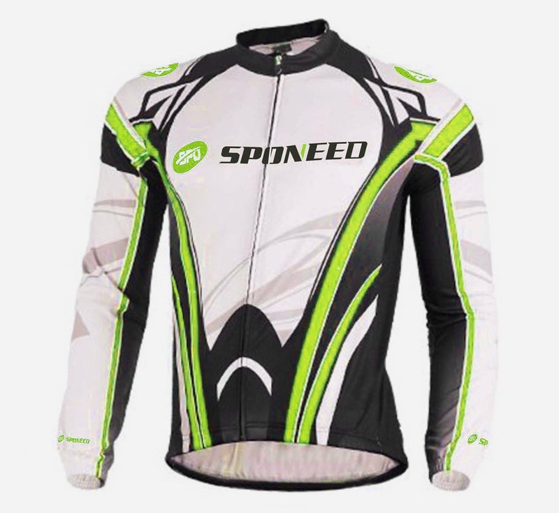 sponeed Men's Bicycle Shirts Long Sleeve Biker Jerseys Full Zipper Winter Cycling Gear Breathable - Image 2