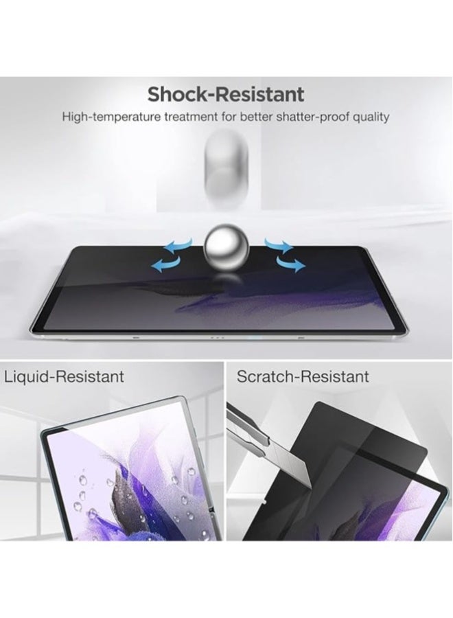 Privacy Screen Protector Compatible with Samsung Galaxy Tab S10 Ultra 2024 14.6 inch (SM-X920/X926), Anti-Spy Tempered Glass Tinted Screen Film Guard - Image 4