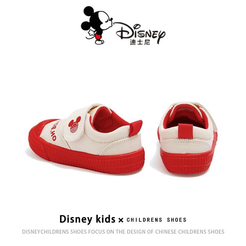 Disney Kidsren'S Canvas Shoes 2025 Spring Boys' Indoor Shoes Non-Slip Soft Bottom Velcro Cloth Shoes Girls' Shoes - Image 5