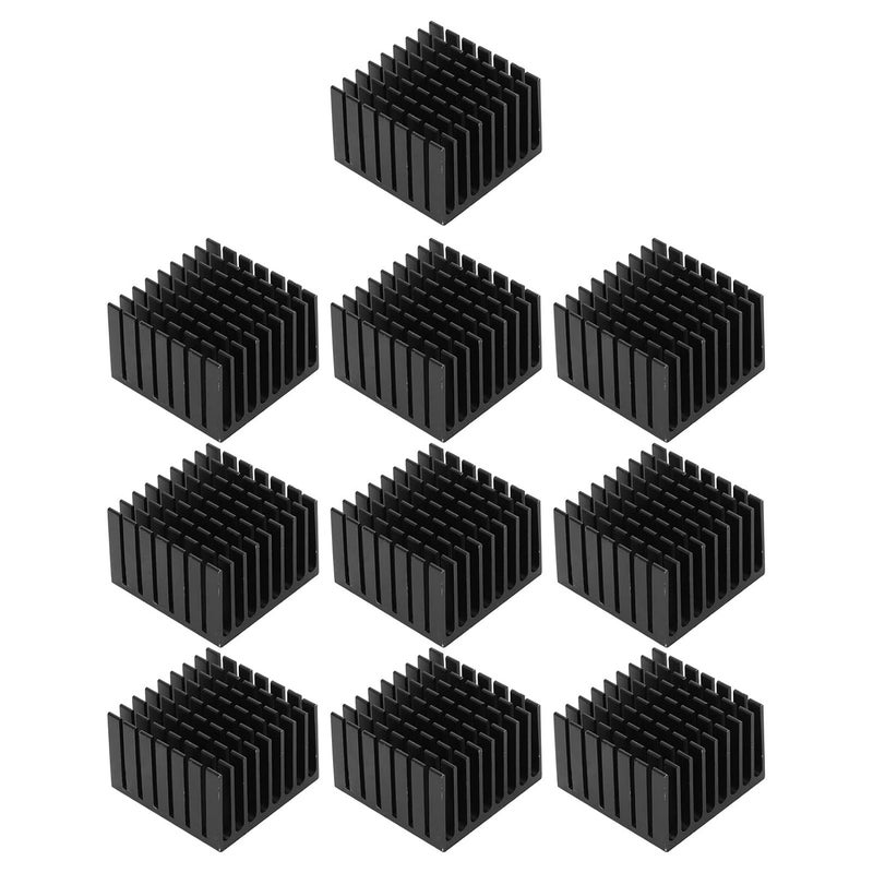 Heat Sink Aluminum Cooling with Adhesive, 10Pcs TP37 x 24 x 24 Black Thick Material - Enhanced Heat Dissipation, Durable Anti -, Ideal for CPUs and Amplifier Modules - Image 5