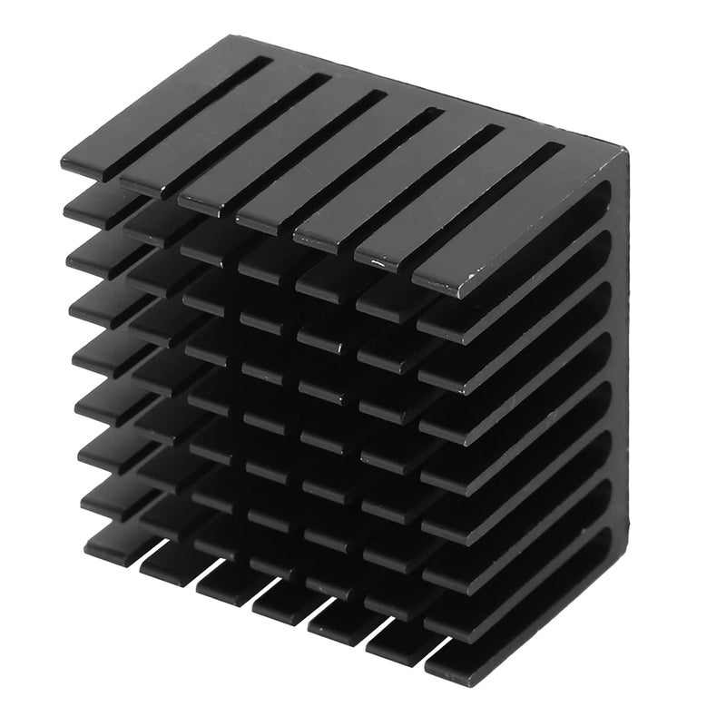 Heat Sink Aluminum Cooling with Adhesive, 10Pcs TP37 x 24 x 24 Black Thick Material - Enhanced Heat Dissipation, Durable Anti -, Ideal for CPUs and Amplifier Modules - Image 3