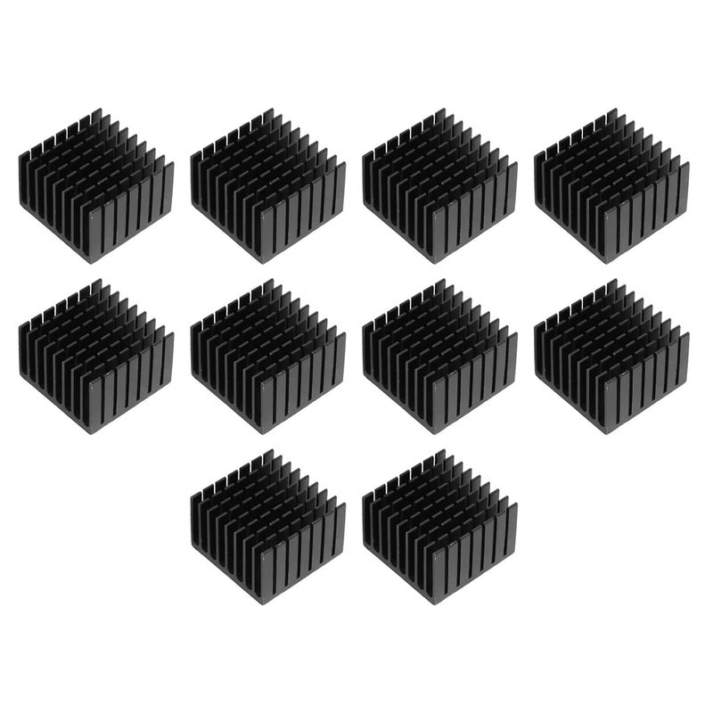 Heat Sink Aluminum Cooling with Adhesive, 10Pcs TP37 x 24 x 24 Black Thick Material - Enhanced Heat Dissipation, Durable Anti -, Ideal for CPUs and Amplifier Modules - Image 4