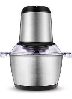 Food Chopper Multifunctional Stainless Steel Food Processor Vegetable Chopper Electric Meat Grinder for Meat Vegetable Fruits 2L