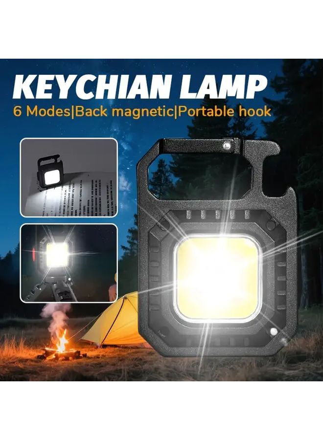 Mini Lamp 6 In 1 Magnetic Base Flashlight Rechargeable Hands Free For Camping Emergency Workshop - Image 2