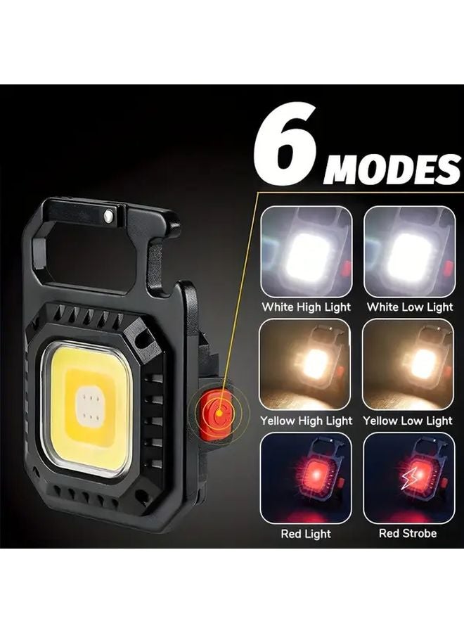 Mini Lamp 6 In 1 Magnetic Base Flashlight Rechargeable Hands Free For Camping Emergency Workshop - Image 5