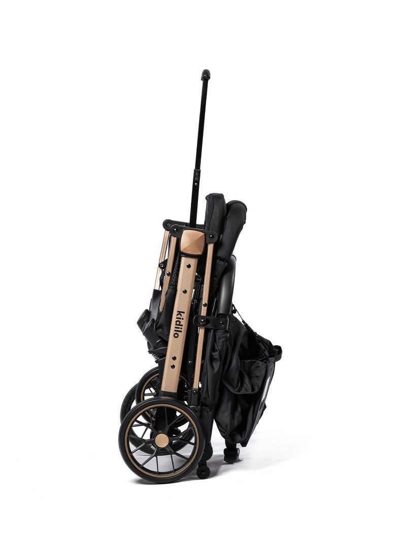 Kidilo Luxury Baby Stroller | Lightweight, Portable Design | Four-Wheel Stroller for Newborns and Infants  - Image 5