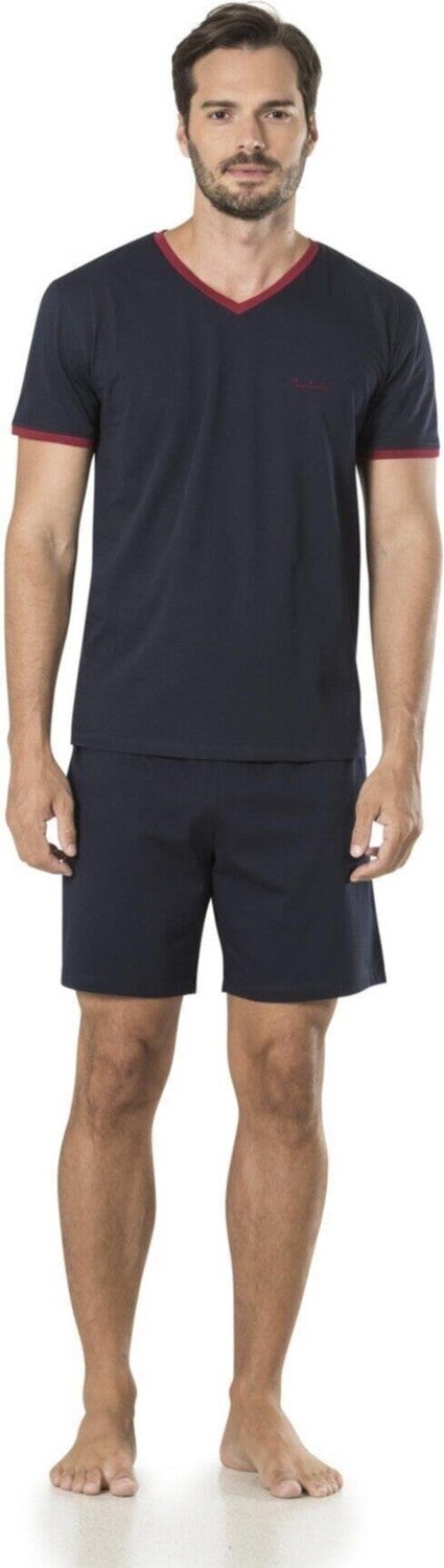 pierre cardin 5595 5 Pieces Sleepwear Pajama Set - Navy Blue  - Image 3