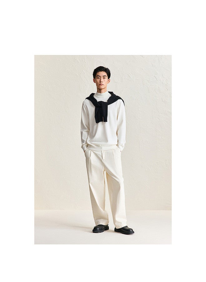 Waxbird Men's Autumn Winter Solid Color Half High Neck Skin-friendly Fleece Base Layer Shirt Multi-color Warm Knitted Sweater Men's Sweater - Image 3