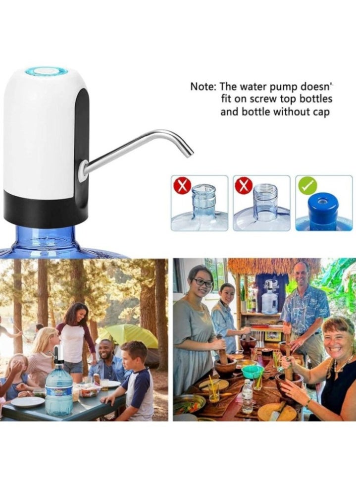 Generic - Portable Electric Water Dispenser with USB Charging, Automatic Pump for 5-Gallon Bottles, for Kitchen, Home, Office, Camping, and Workshop, Comes in Random Multi-Color with Rechargeable Batteries - Image 1