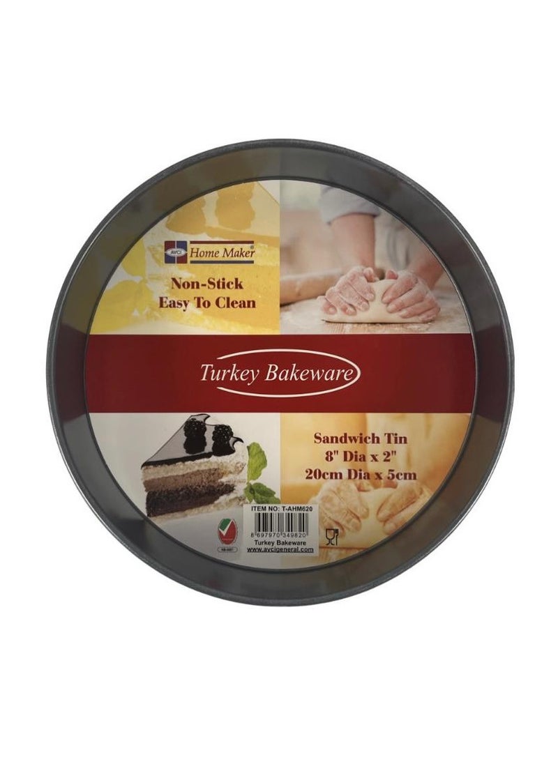 Homemaker Non-stick Sandwich Tin, 20cm x 5cm, Black  - Image 3