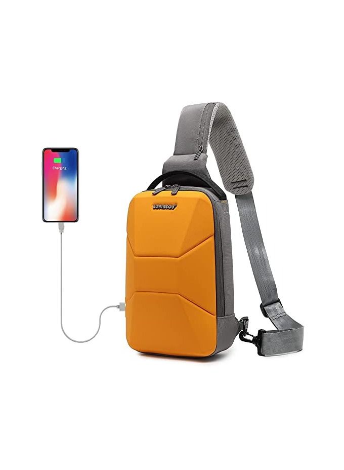 REBENUO BACKPACK FOR ONE SHOULDER HARD SHELL WITH USB AP-39 - Image 1