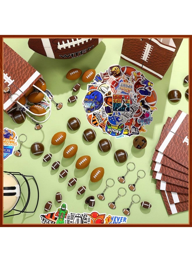 Aoriher 200 Pcs Sport Party Favors Set, Sport Party Gift Bag Fillers Foam Sports Balls Keychains Sticker Eraser Pull Back Cars For Baseball Basketball Football Soccer Birthday Gift(Football) - Image 5