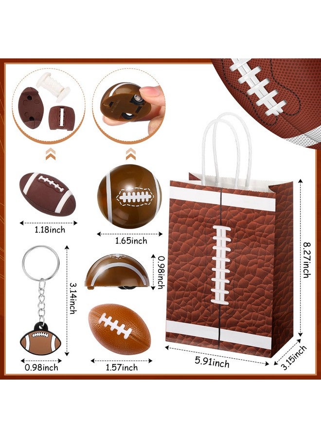 Aoriher 200 Pcs Sport Party Favors Set, Sport Party Gift Bag Fillers Foam Sports Balls Keychains Sticker Eraser Pull Back Cars For Baseball Basketball Football Soccer Birthday Gift(Football) - Image 3