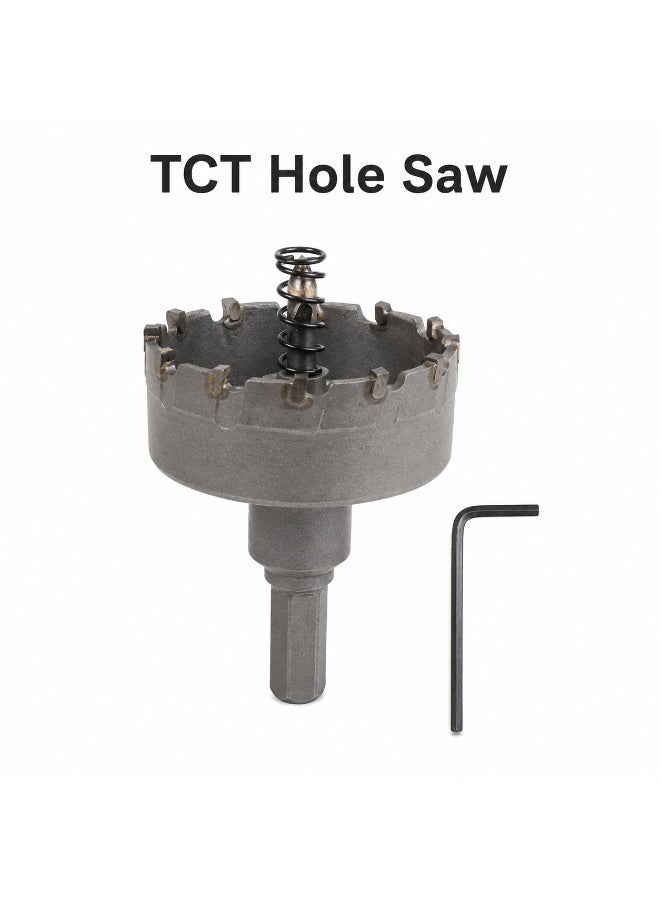 90mm TCT Carbide Tipped Holesaw – Precision Hole Cutter for Metal, Wood, Plastic & Sheet Cutting - Image 1