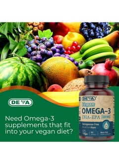 Deva Vegan Dhaepa Nutritional Supplement Nonfish Derived From Algae 300 Mg Potency 90 Vegetarian Softgels Pack Of 2  - Image 5