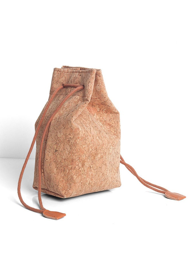 For The Use Of The Clapper Mini Camera Digital Cork Pocket Camera Micro Single Storage Bag Camera Protection Bag-Color:Cork Drawstring Pocket  - Image 1