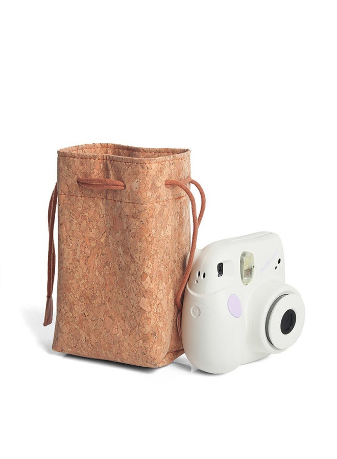 For The Use Of The Clapper Mini Camera Digital Cork Pocket Camera Micro Single Storage Bag Camera Protection Bag-Color:Cork Drawstring Pocket  - Image 5