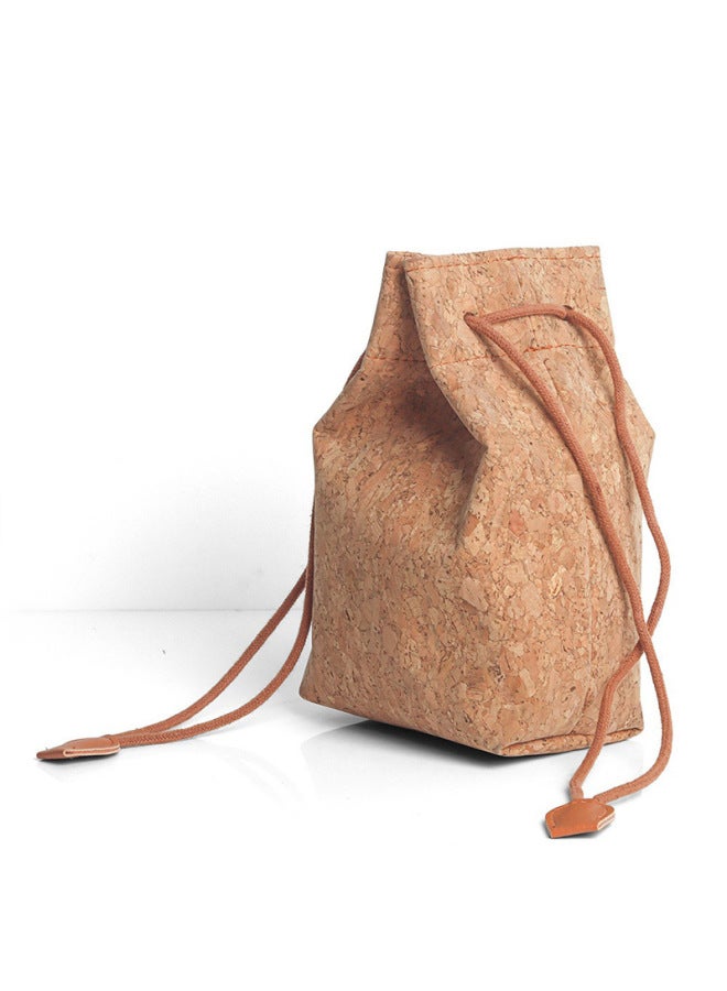 For The Use Of The Clapper Mini Camera Digital Cork Pocket Camera Micro Single Storage Bag Camera Protection Bag-Color:Cork Drawstring Pocket  - Image 3