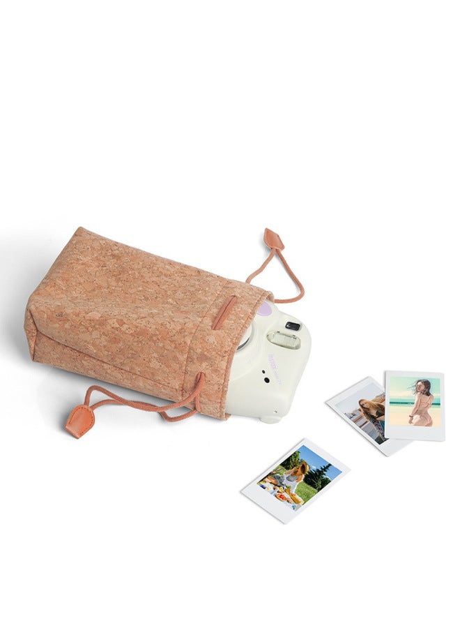 For The Use Of The Clapper Mini Camera Digital Cork Pocket Camera Micro Single Storage Bag Camera Protection Bag-Color:Cork Drawstring Pocket  - Image 2