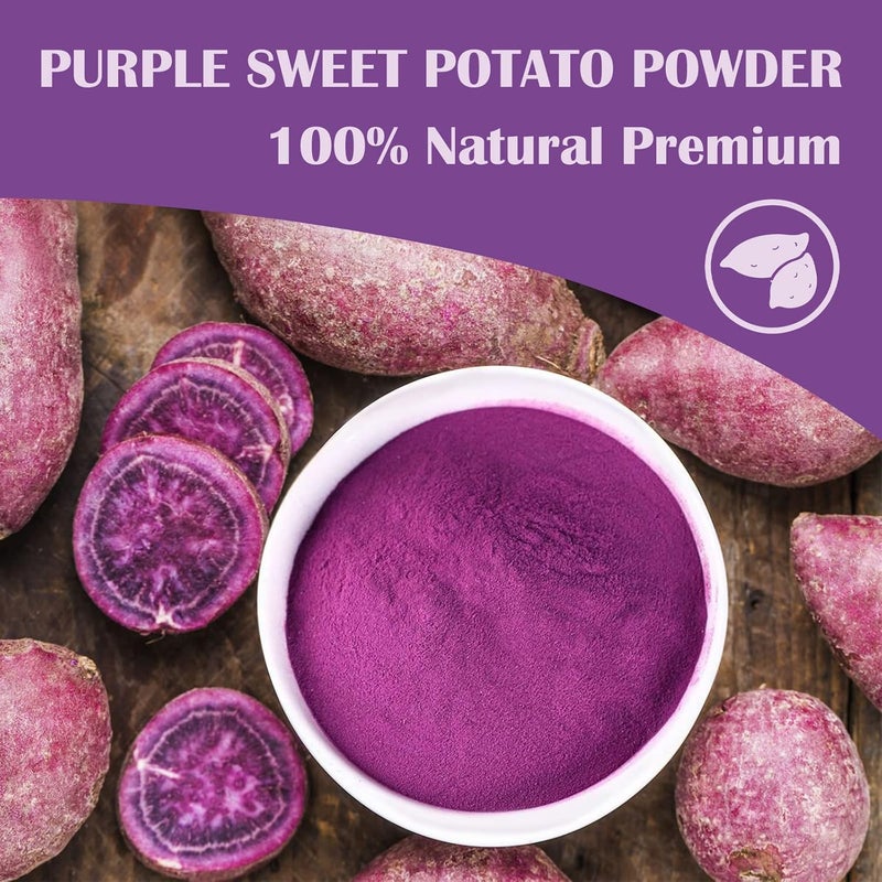 Grelim Premium Purple Sweet Potato Powder - 8 Oz, Gluten Free, Vegan, Non-GMO Natural Ube Powder - Image 3