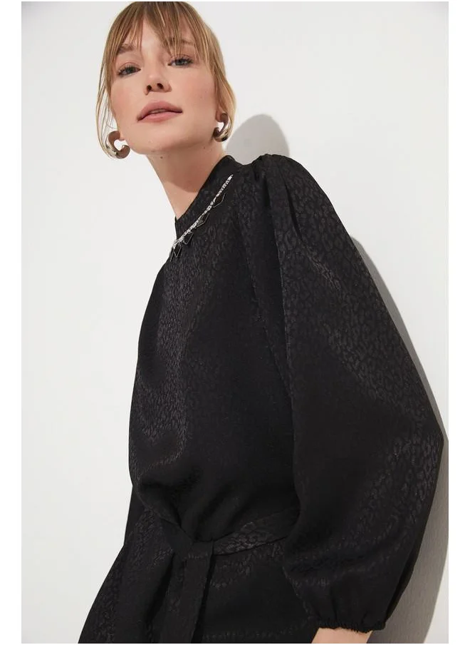 JUNE June Women Accessory Detailed Dress Black