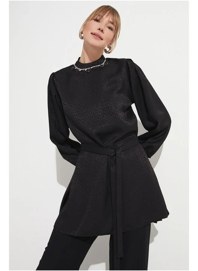 JUNE June Women Accessory Detailed Dress Black