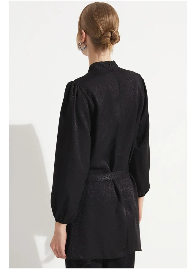 JUNE June Women Accessory Detailed Dress Black
