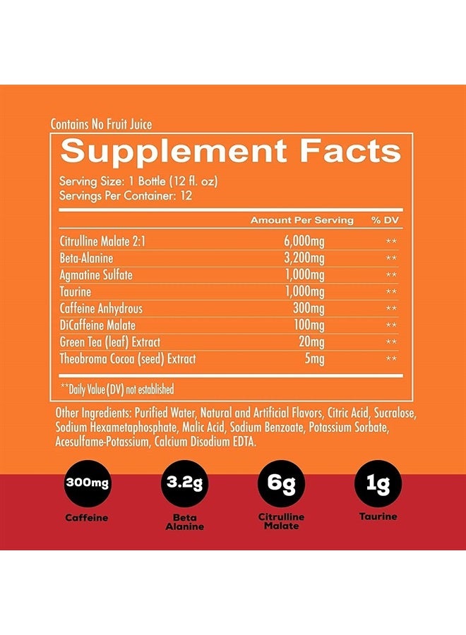 REDCON1 Total War Ready to Drink Pre Workout - Endurance Boosting, Keto Friendly RTD Formula - Amino Acid + Citrulline Malate Pre Workout Drink for Men & Women (Strawberry Mango, 12 Servings) - Image 2