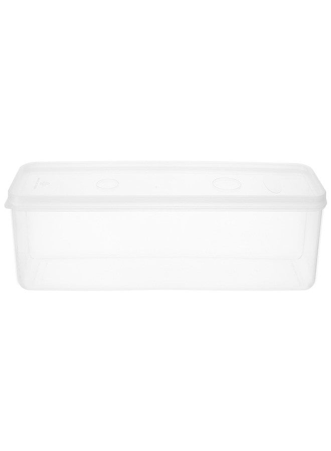 BESPORTBLE Fresh Box Airtight Food Storage Container for Scallions Cilantro and Green Onions - Transparent 11.81X3.14X2.95 Inch Fridge Organizer for Efficient Kitchen Storage - Image 1