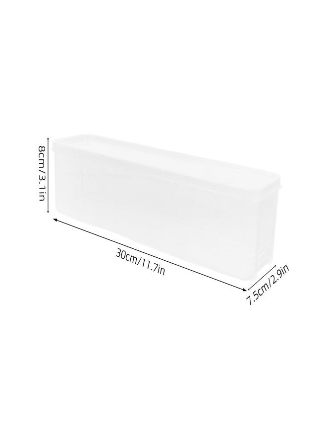 BESPORTBLE Fresh Box Airtight Food Storage Container for Scallions Cilantro and Green Onions - Transparent 11.81X3.14X2.95 Inch Fridge Organizer for Efficient Kitchen Storage - Image 3