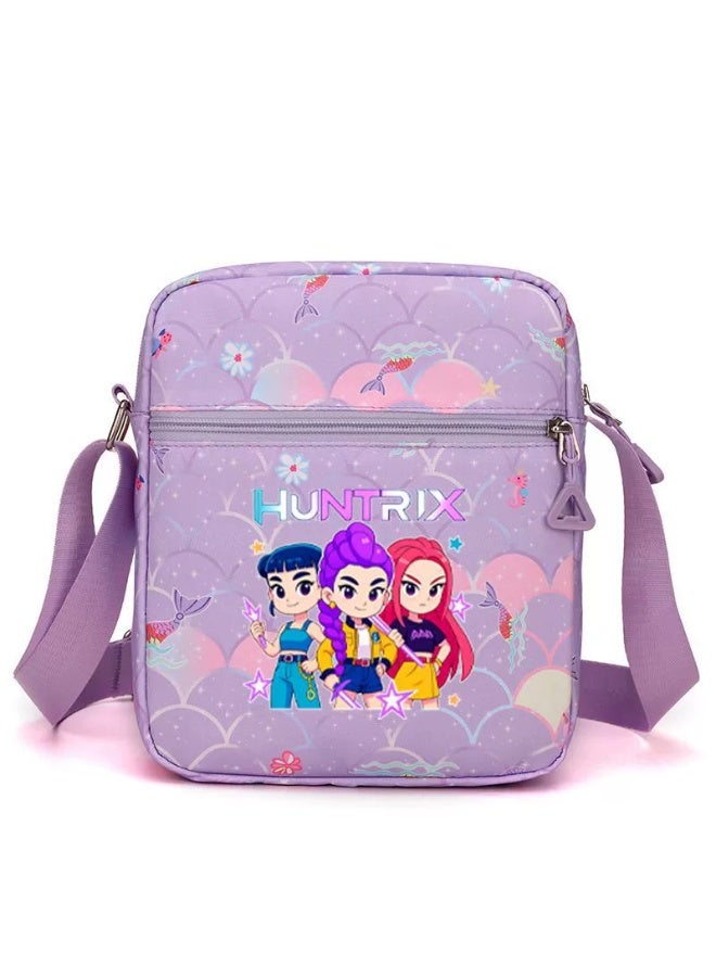 general K-pop Demon Girl Group Print Shoulder Bag for Women Crossbody Bag Schoolbag for Students Campus Bag